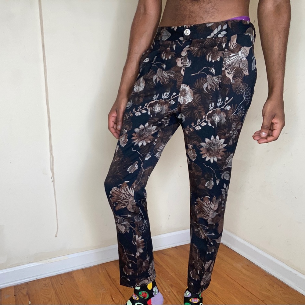 Floral Print Versace Trousers